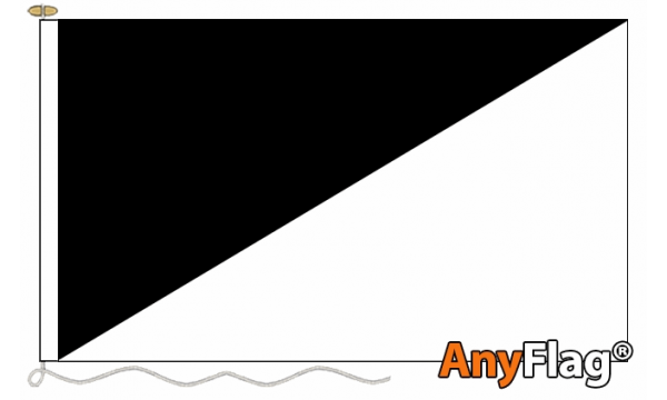 Black and White - Diagonally Divided Custom Printed AnyFlag®